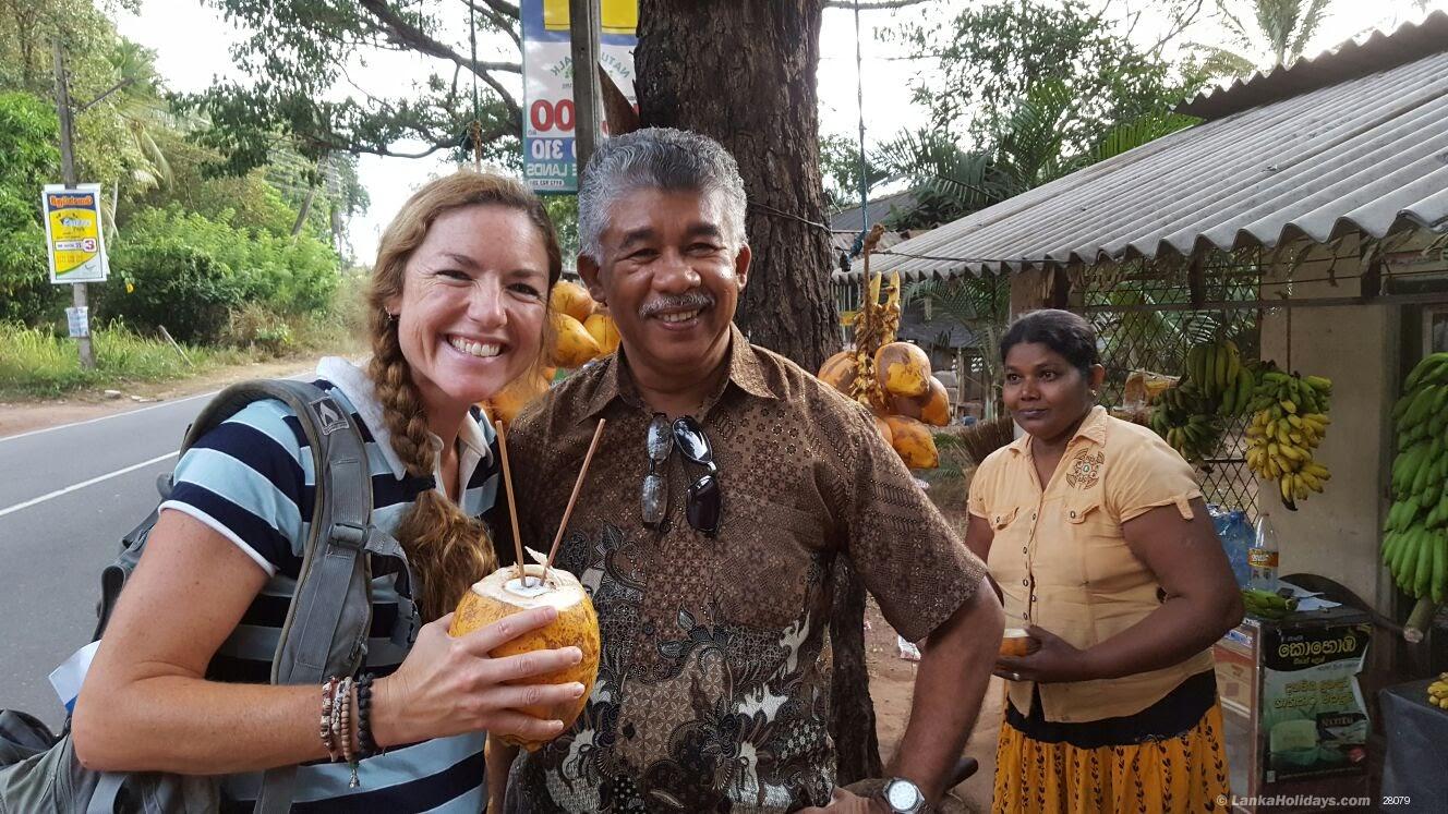 Enjoying king Coconut 