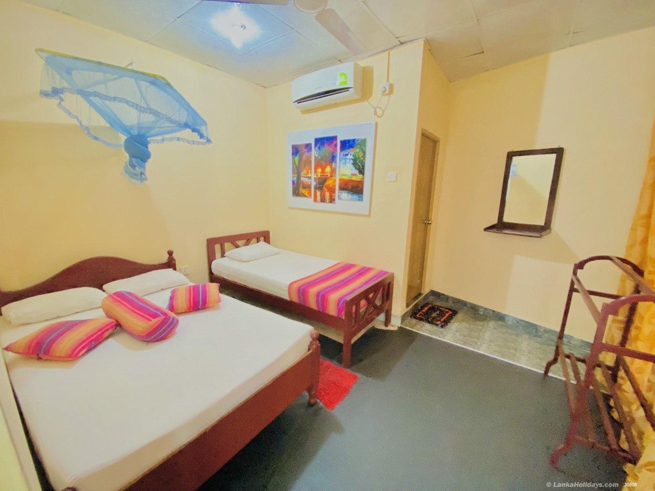 3 Person  Room( A/C,Fan,Hot water ) 