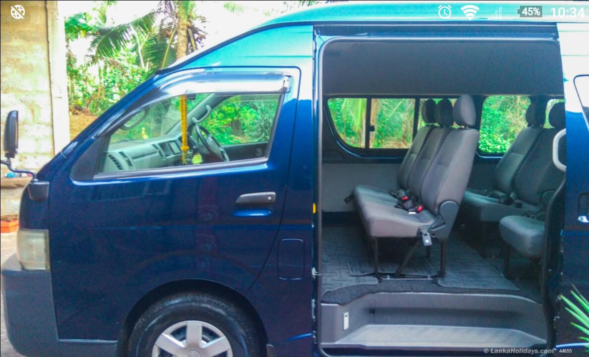 Sri Lanka holiday Van hire