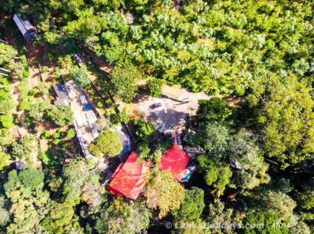 From the drone foto of the property 