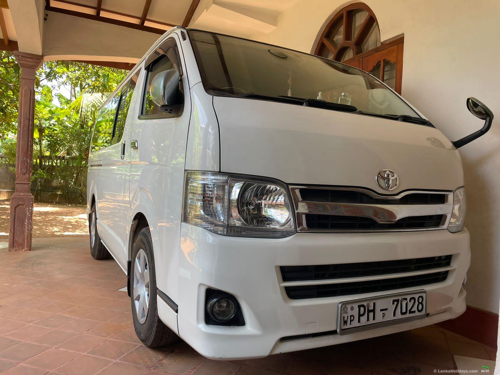 Sri Lanka holiday Van hire